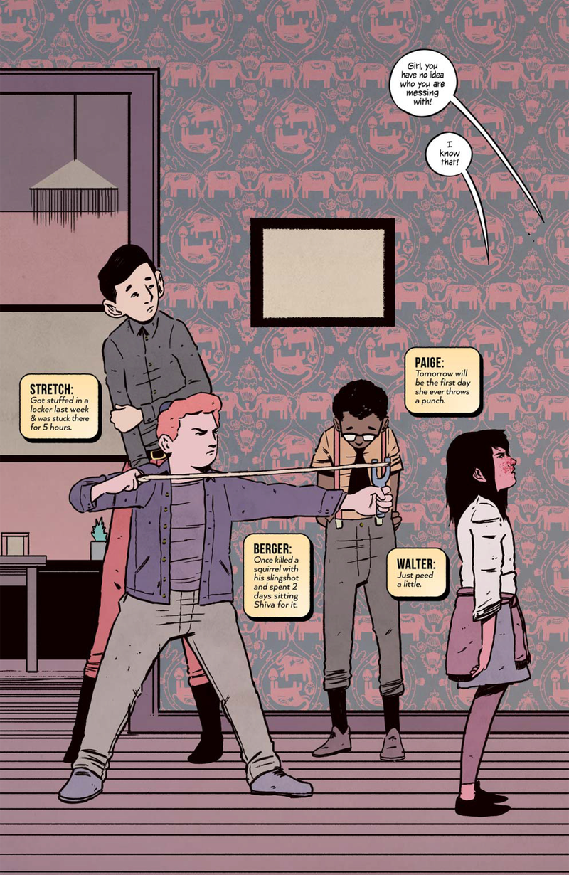 Illustration for article titled Read the First Issue of Kid's Crime Thriller 4 Kids Walk Into a Bank, Here for Free